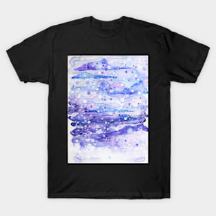 Snowy Winter Clouds Watercolor T-Shirt